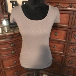 Grey scoop neck tee